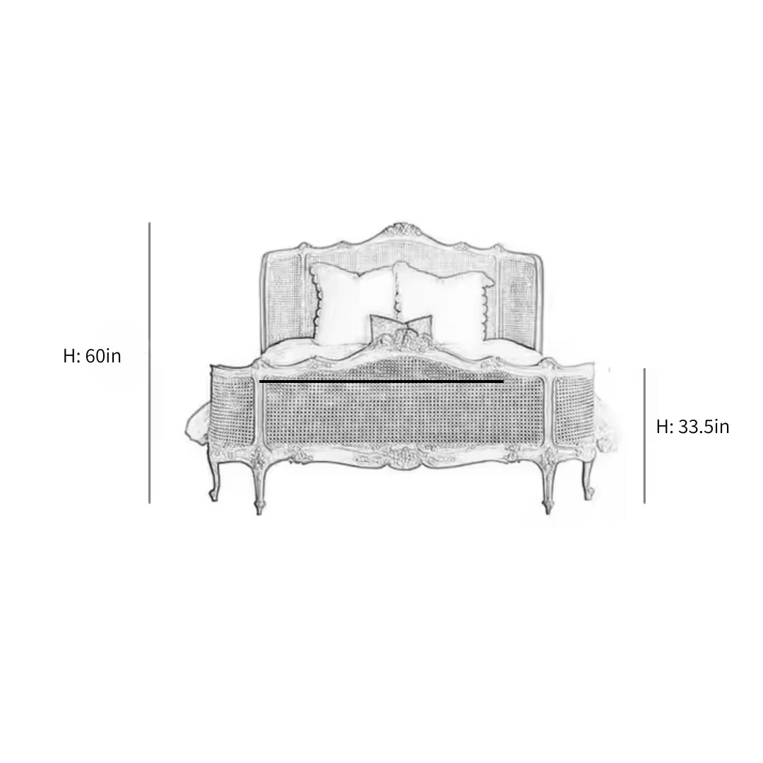 Furniture - La Reine Bed Frame, Queen Size